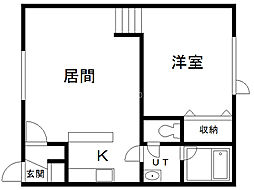 ヤマザキ1 1LDKの間取図画像