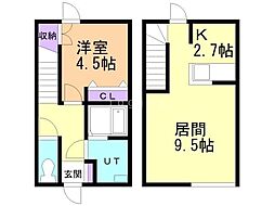 BMS-2 1LDKの間取図画像