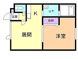 グランビュー永山 1DKの間取図画像