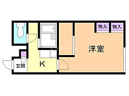 レオパレスPARKSIDE 1Kの間取図画像