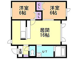 ルナロッサ5 2LDKの間取図画像