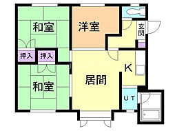 ロピア東光D 3LDKの間取図画像