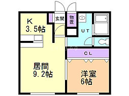 GreatViewAI・887B 1LDKの間取図画像