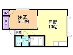 サンシャインロワール 1LDKの間取図画像