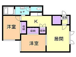 間取図画像 2LDK