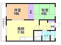 豊岡寿マンション 2LDKの間取図画像