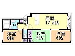 セリエ川端 3LDKの間取図画像