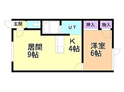 タピオラ 1LDKの間取図画像