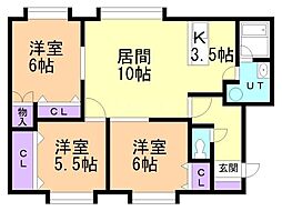 ニューファミリーA 3LDKの間取図画像