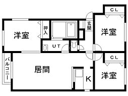 間取図画像 3LDK