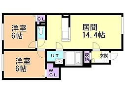 ドリームズワイズ 2LDKの間取図画像