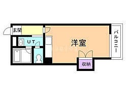 サニーパレス忠和 ワンルームの間取図画像