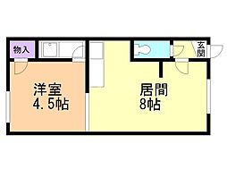 エスポワール22 1LDKの間取図画像