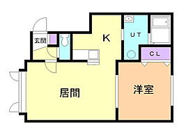 ようよう 1LDKの間取図画像