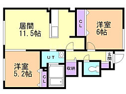 間取図画像 2LDK