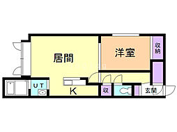 みらい 1LDKの間取図画像