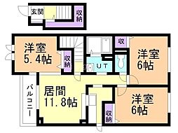 間取図画像 3LDK