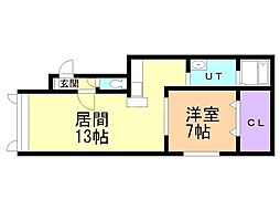 ベベ 1LDKの間取図画像