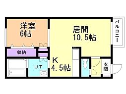 Cynthia5 1LDKの間取図画像
