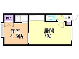 コルドバA 1DKの間取図画像