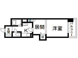 朝日プラザ旭川5条通 1LDKの間取図画像