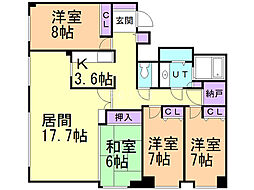 ロジェ・ウィンズ515 4LDKの間取図画像