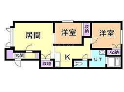 レジーナA 2LDKの間取図画像