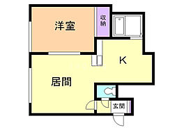 ハイツカトレアA 1LDKの間取図画像