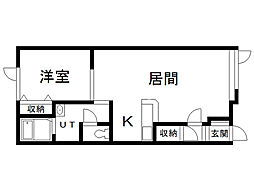 セアタートル 1LDKの間取図画像
