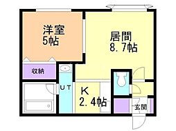 シオン 1LDKの間取図画像