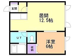 メゾン・ド・ノエル2 1LDKの間取図画像