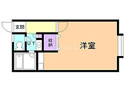 コットンハウス10 ワンルームの間取図画像