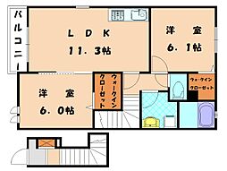 間取図画像 2LDK