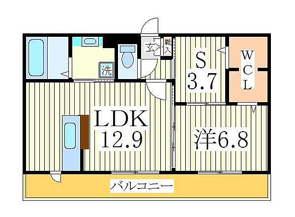 エスポワールＤ ｜千葉県柏市大島田(賃貸アパート1SLDK・1階・55.03㎡)の写真 その2
