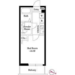 タカラリーベ 1階1Kの間取り