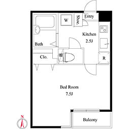 STAGE南大井 1階1Kの間取り