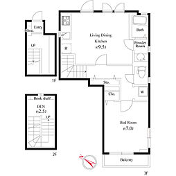 ミーテ本町 1LDKの間取図画像