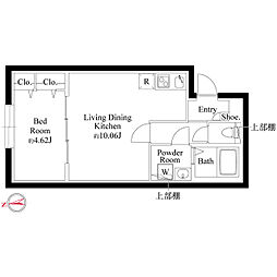 アクロスアベニュー上板橋 1LDKの間取図画像