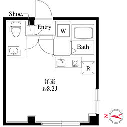 ソラ中板橋 ワンルームの間取図画像