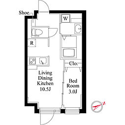 グランパセオ用賀 1LDKの間取図画像