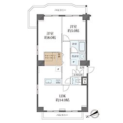 グリーンコーポ千代田 2LDKの間取図画像