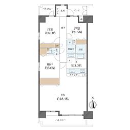 藤和シティコープ稲沢3 3LDKの間取図画像