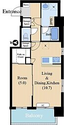 PRECIOUSCOURT 1LDKの間取図画像