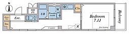 ROCCA SQUARE 1Kの間取図画像