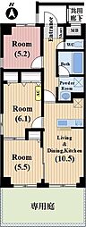 SOUNDSTAGE元住吉 3LDKの間取図画像