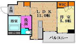 西蟹屋ＫＫ 2階1LDKの間取り