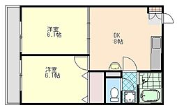 第2柴田ビル 2DKの間取図画像