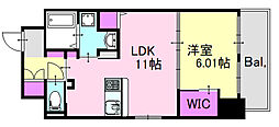 VILLASION大手町 1LDKの間取図画像