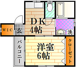 アイランドビル.17 1DKの間取図画像