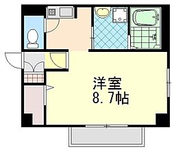 フィネス東白島 1Kの間取図画像